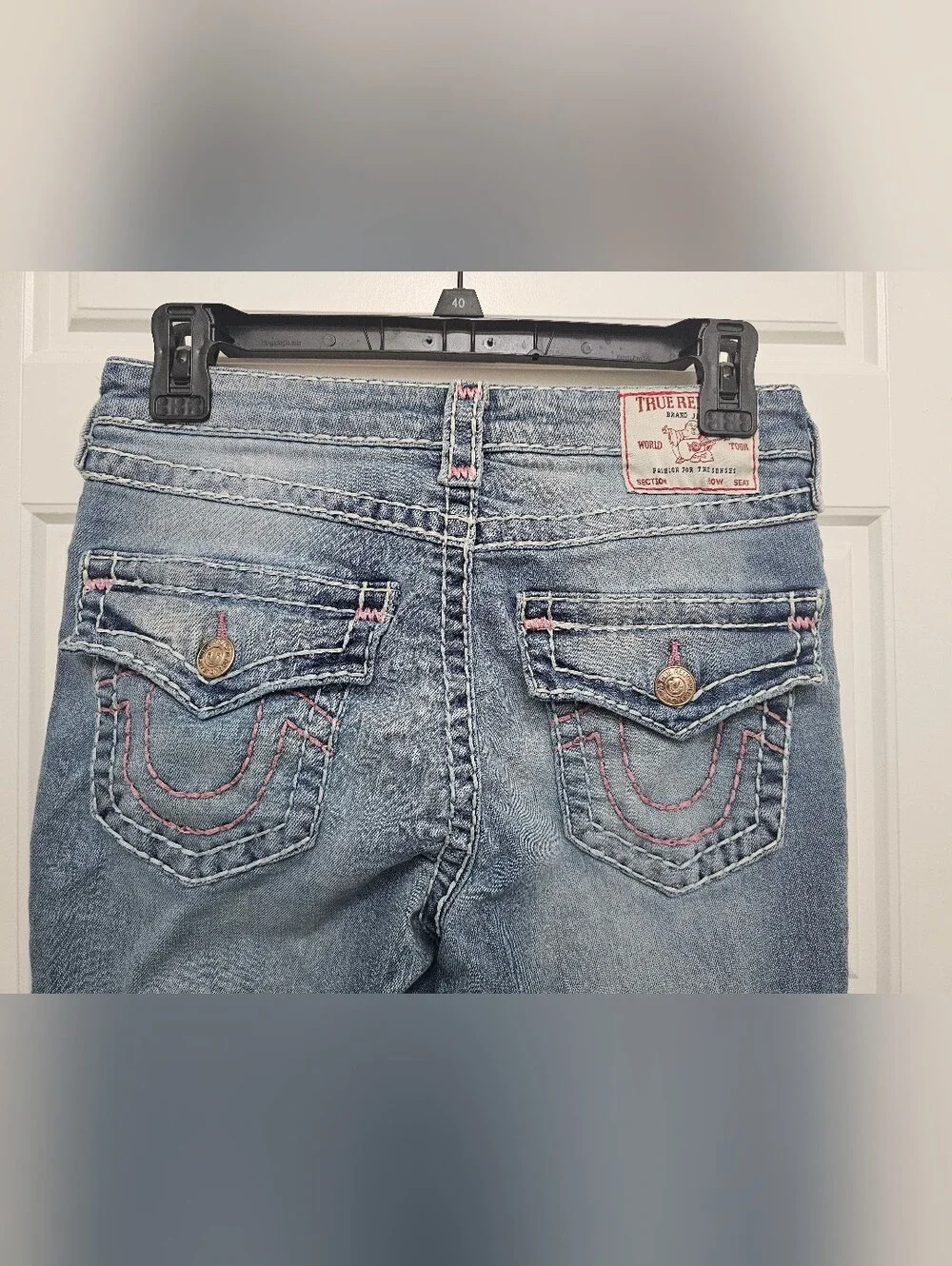 True Religion Billie Straight Classic Women's Blue Denim Jeans Size 27.